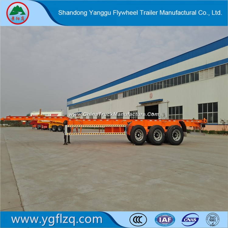 20FT/40FT 3 Axles Container Chassis Semi Trailer Skeleton Semi Trailer
