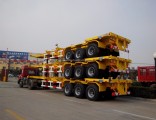 Chinese 3 Axle 40FT Gooseneck Skeleton Chassis Container Truck Semi Trailer