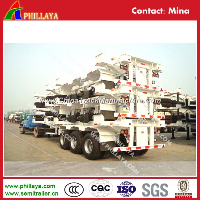 Port 3 Axle Container Delivery Terminal Bomb Cart Semi Trailer