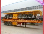 Tri-Axle Flat Platform Container Semi Trailer for 20FT 40FT