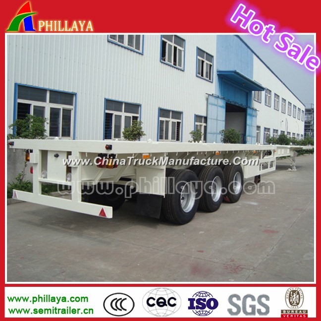 40ft Flatbed Truck Chassis Container Semi Trailer with Container Locks