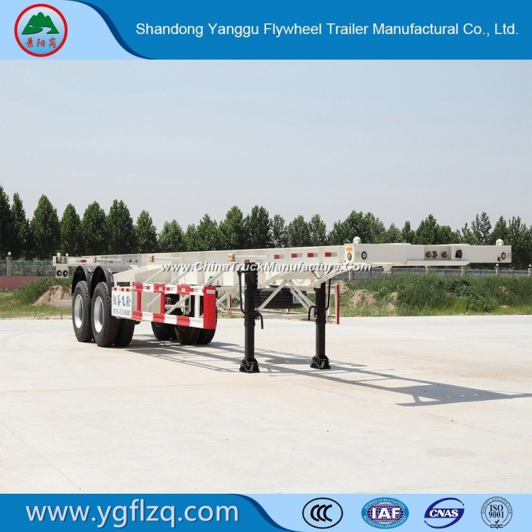 ISO9001/CCC Certificate Carbon Steel 2/3 Axles Skeleton Container Trailer for 20/40FT Container Tran