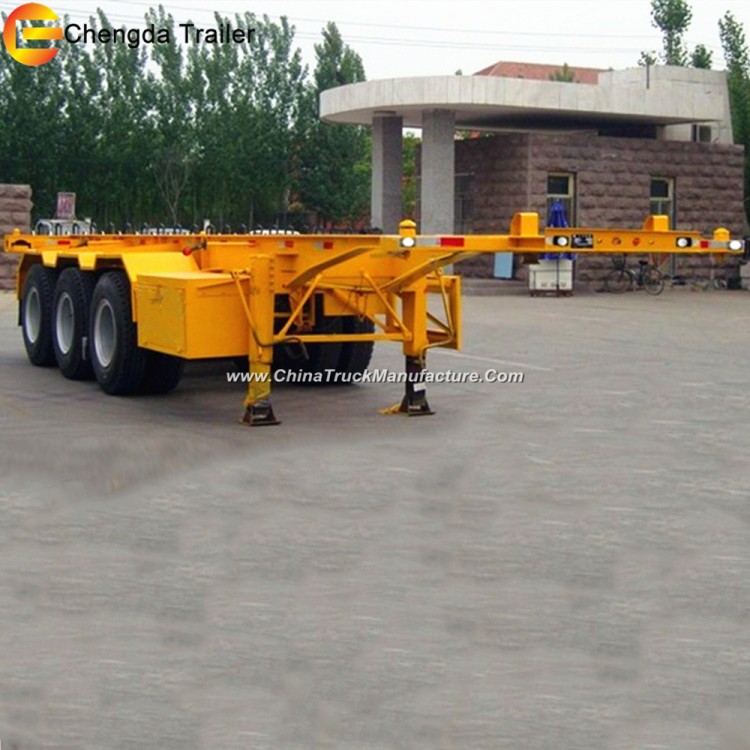3 Axle Skeletal Container Truck Trailer, Utility Trailer