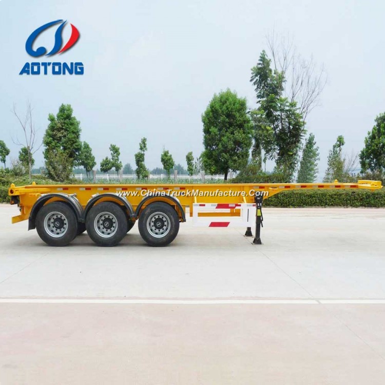 Aotong Brand 20FT/40FT Skeletal Container Semi Trailer/Container Chassis Truck Trailer
