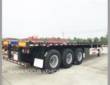 Heavy Long Vehicles Flat Bed Truck Trailer for Container Transport