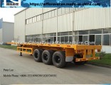 3 Axles Fuwa Axles 20FT 40FT Flat Bed Container Truck Semi Trailer