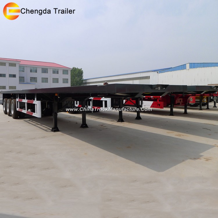 2015 Tri Axle Flat Bed Container and Cargo Truck Trailer