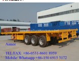 3 Axles 40FT Logging Container Flatbed Truck Trailer