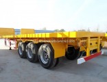 Tri-Axles 40FT Flatbed Container Truck Trailer with Fuwa Axles