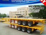 3 Axle 20ft 40ft Flatbed Container Transport Semi Trailer