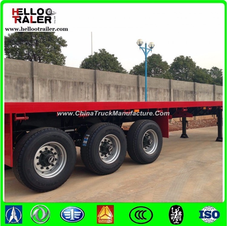 40FT-60FT Flatbed Container Transport Semi Trailer with Twist Lock
