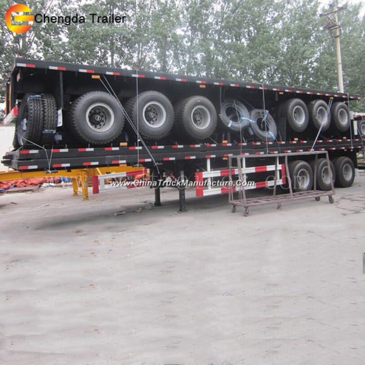 40ton Capacity Container Trailer, 40FT Flatbed Semi Trailer for Africa