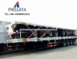40FT 53FT 48FT Container Transport Truck Semi Flat Bed Trailer with 80 -100 Tons