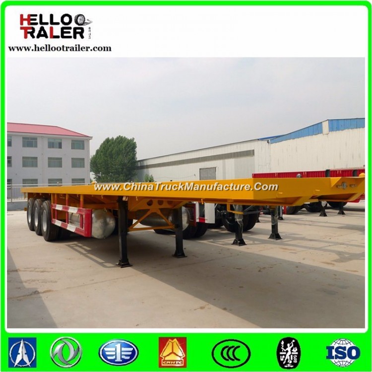 40FT Container Transport Flatbed Container Trailer with Container Locks