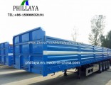 3 4 Axles 40FT Container Transport Flat Bed Semi Truck Trailer with Sidewall Optional