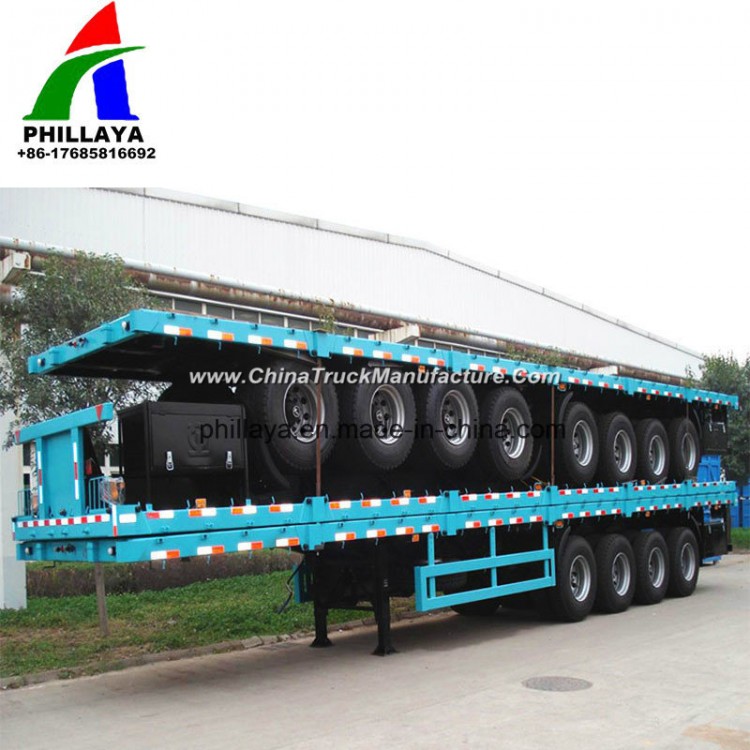 2 to 3 Axles 20FT 40FT Platform Container Transport Flatbed Semi-Trailer