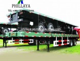 20FT 40FT Container Transport Truck Semi Flat Bed Trailer