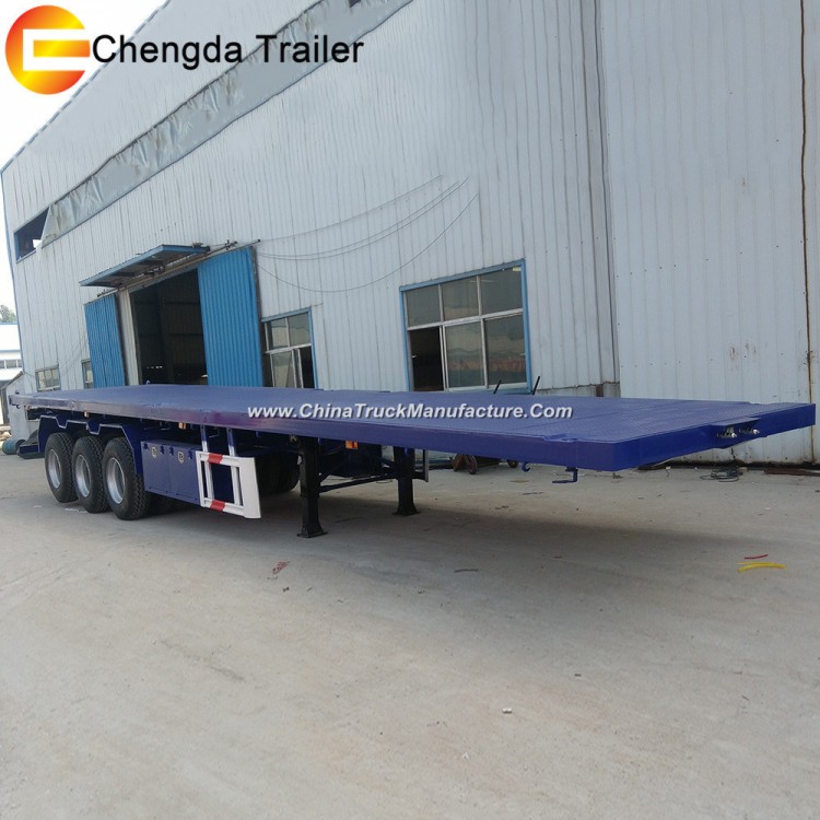 Factory Price 3 Axle 40FT Flatbed Container Semi Trailer for Sale