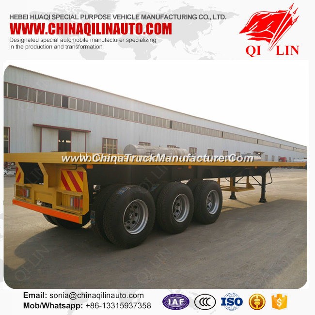 Qilin Factory Price 20FT 40FT Platform Container Chassis Trailer