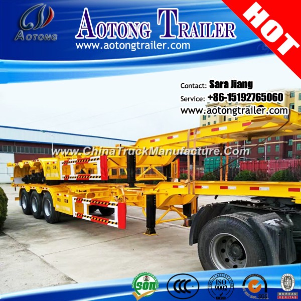 40 Feet Gooseneck Skeleton Chassis Container Semi Trailer for Sale