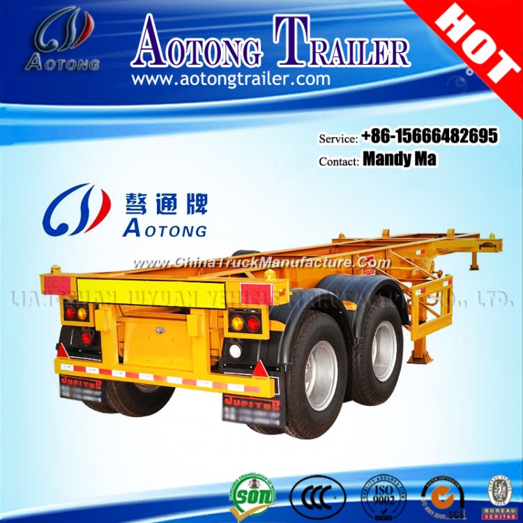 2 Axles Container Trailer, Skeletal Container Chassis Semi Trailer
