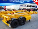 Aotong Skeletal 2 Axles 20FT Container Chassis Semi Truck Trailer