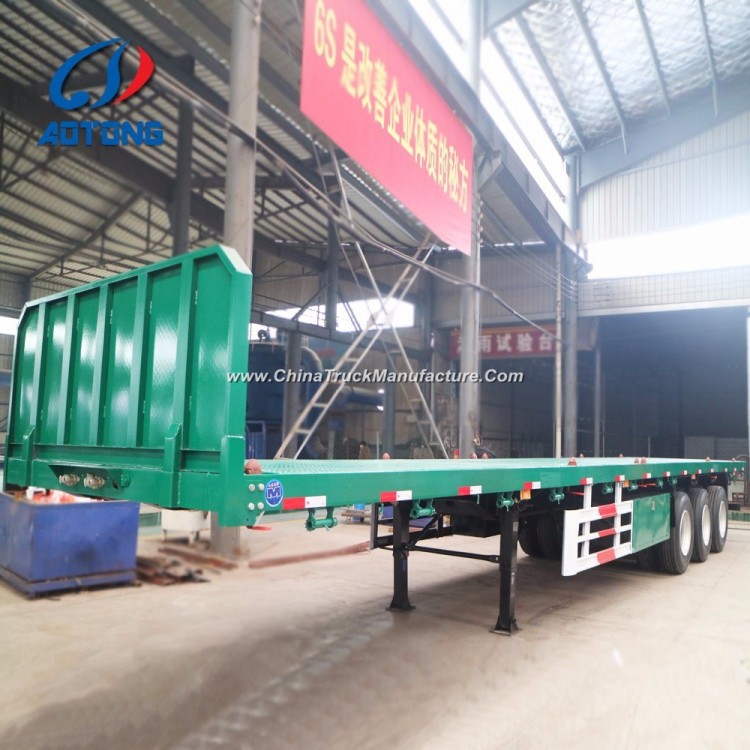 Hot Sale 3axle Flatbed Container Trailers (skeleton chassis type optional)