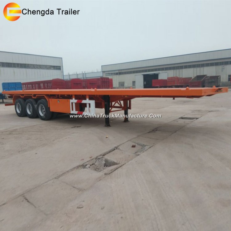 2axle 3axle 20FT and 40FT Flatbed Container Semi Truck Trailer for Sale