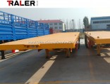 Helloo 40 FT Shipping Container Dump Flatbed Semi Trailer with 3 Axles
