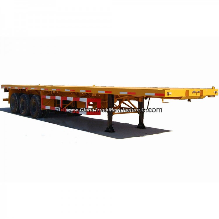 12.5m Long 3 Axles 40FT Container Flatbed Trailer