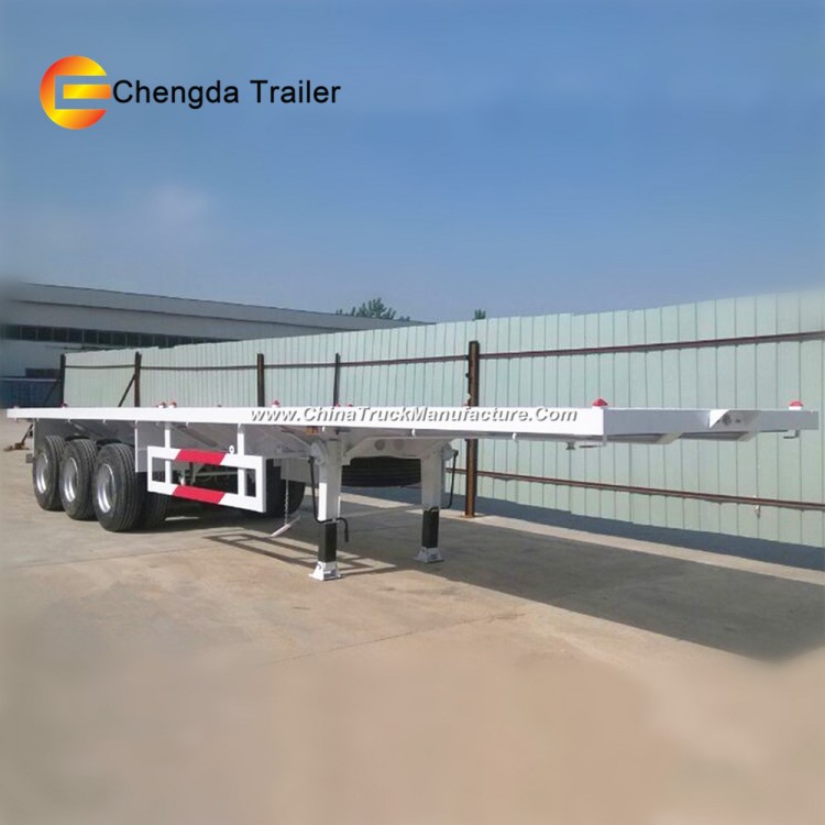 40tons 20feet 40FT Flatbed Bed Container Trailer for Sale