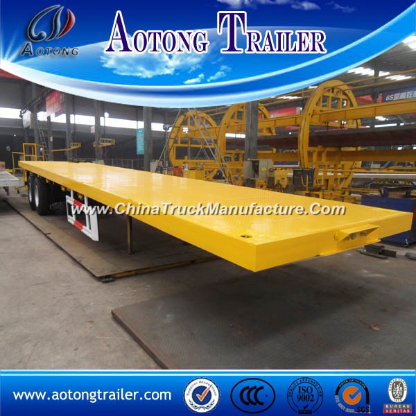 3 Axles Flatbed Trailer, 40FT Container Semi Trailer for Sale