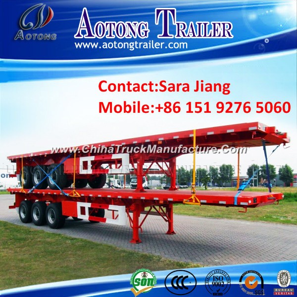 40ft Flat Bed Container Transportation Semi Trailer for Sale