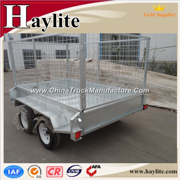 Best-Selling Heavy Duty Tandem Axle Box Trailer with Cage