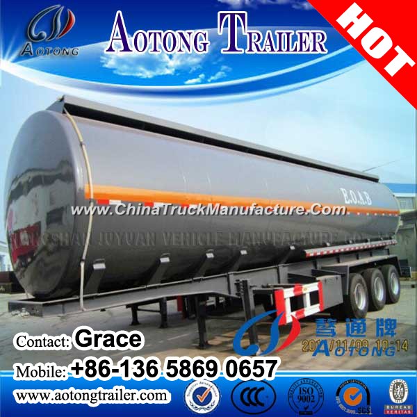 Oil Transport Tank Trailer, Fuel Tanker Semi Trailer, 3 Axles Fuel Tanker Trailer