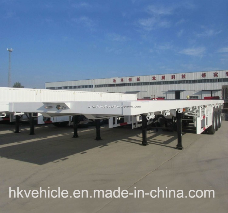 Tri-Axle 40FT Flatbed Container Trailer for Sale at Cheap Price