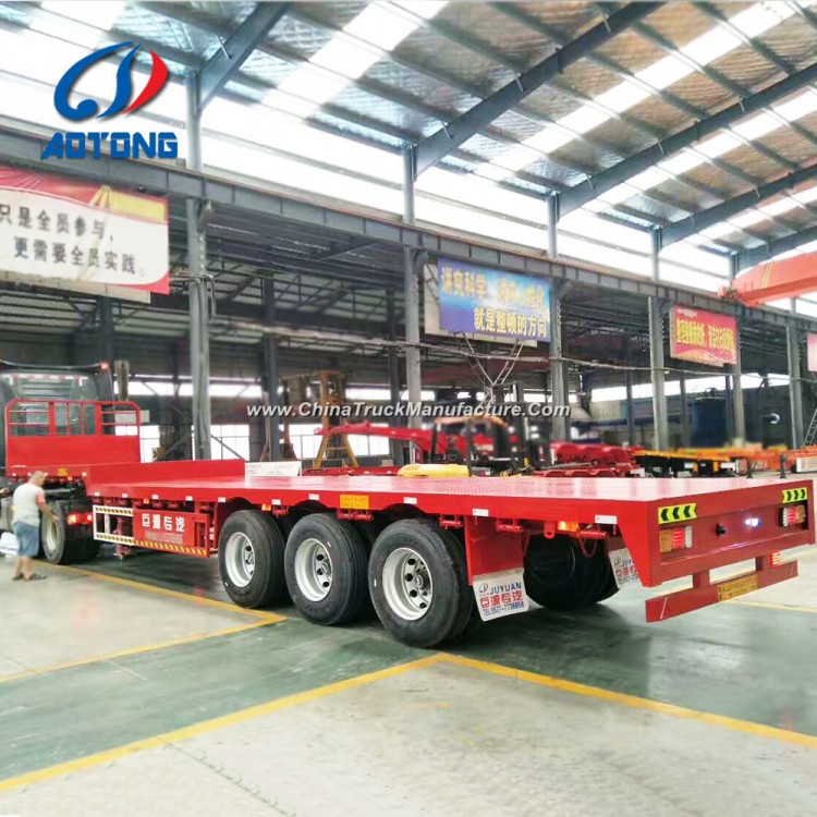 40FT 3axles Flatbed Trailer/Container Trailer for Sale