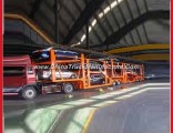 Skeletal Hydraulic Auto Transport Truck Semi Car Hauler Trailer