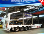 80-100tons 4 Axles Lowbed Semi Trailer for Crane Transport