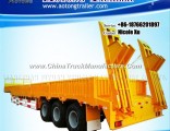 3 Axles 50 Ton Low Flatbed Semi Truck Trailer (LAT9322TDP)