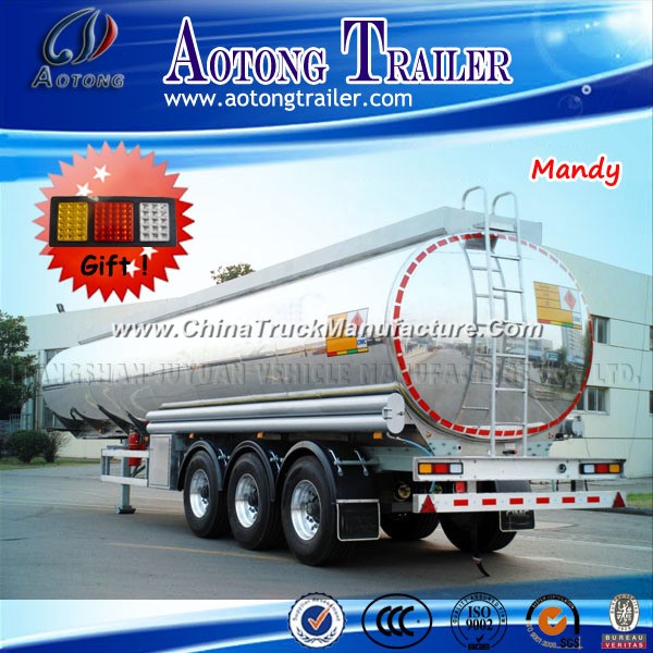 40000 Liters Aluminum Alloy Fuel/Water/Wine Tanker Semi Trailer