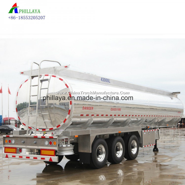 Fuel Aluminum Stainless Steel Storage Tank Truck Tanker Semitrailer
