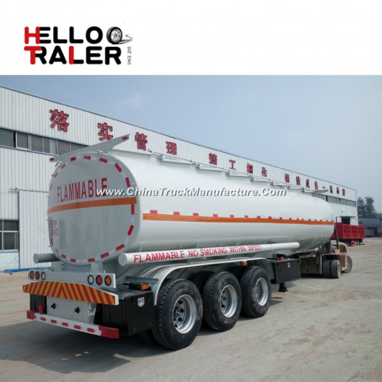 45000 Liters Aluminum Alloy Fuel Tanker 45 Cbm Fuel Tank Trailer for Sale