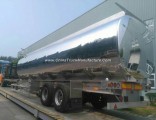 Chinese 45000L Tri-Axle Stainless Oil Fuel Tanker Truck Semi Trailer
