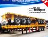 Hot Sale 40 Feet 3-Axles Container Flatbed Semi Trailer