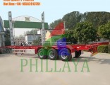 Double Axle 40FT Container (20FT *2) Truck Semi Trailer Skeleton