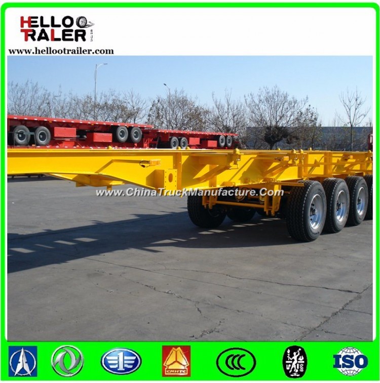 Heavy Duty 20FT 40FT 3 Axle Container Flatbed Semi Trailer Chiassis