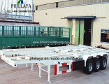 Skeletal Deck Chassis Transport Truck Semi Trailer Container Frame