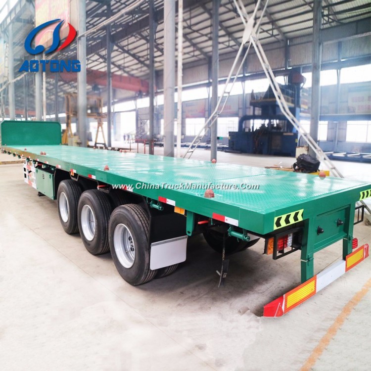 High Quality 3axle 40FT Flat Bed Container Trailers for Sale (front frame optional)