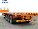 12.5m Length 40FT Flatbed Semi Trailer for Carrier Container